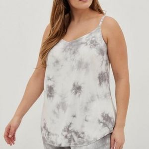 Torrid Ava Grey Tie Dye Challis Cami